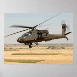 Helikopter för AH-64 Apache Poster