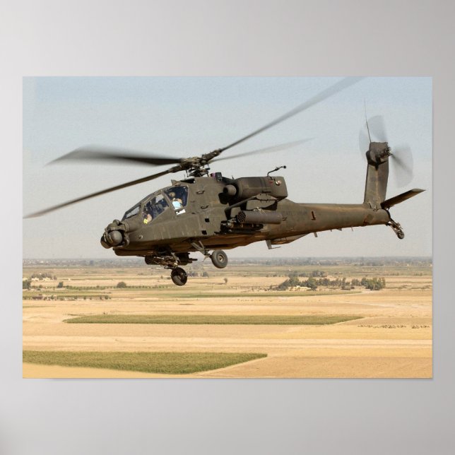 Helikopter för AH-64 Apache Poster (Framsidan)