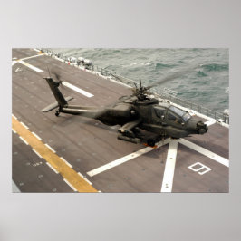 Helikopter för AH-64 Apache Poster