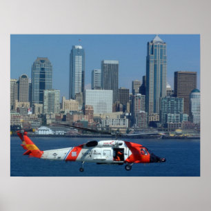 Helikopter för kustbevakning HH-60 Jayhawk Poster