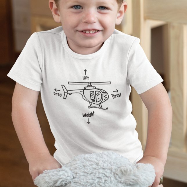 Helikopter fyra krafter Flygillustration T Shirt (Skapare uppladdad)