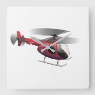 Helikopter Fyrkantig Klocka
