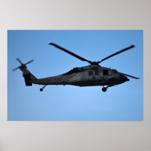 helikopter i flygaffisch poster
