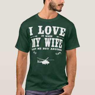 Helikopter I Kärlek, min fru från Helicopter Älska T Shirt