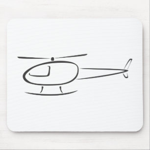 Helikopter i Swishteckningstil Musmatta