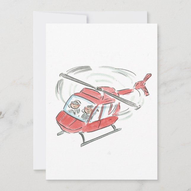 Helikopter Inbjudningar (Framsida)