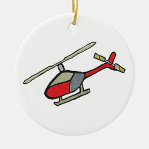 Helikopter Julgransprydnad Keramik