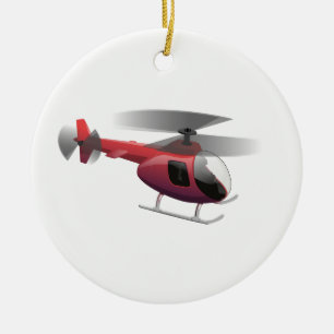 Helikopter Julgransprydnad Keramik