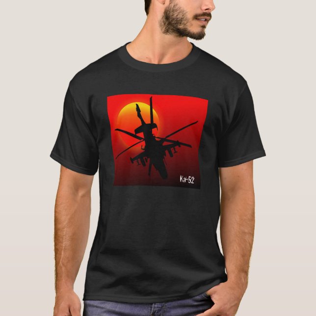 Helikopter Ka-52 T Shirt (Framsida)