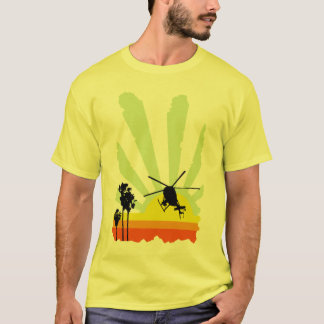 Helikopter och solnedgång tee