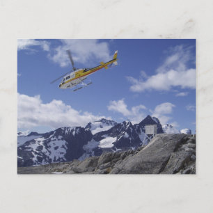 Helikopter på Juneau Icefield-vykort Vykort
