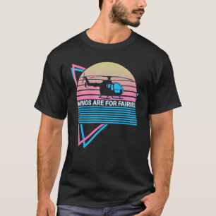 Helikopter Pilot Aviation Retro Vingar är för rätt T Shirt