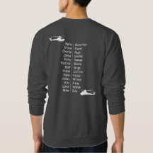 Helikopter Pilot för fonetiskt alfabet Luftdesign