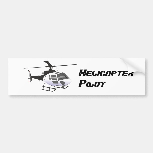 Helikopter Pilot Sticker Bildekal (Framsidan)