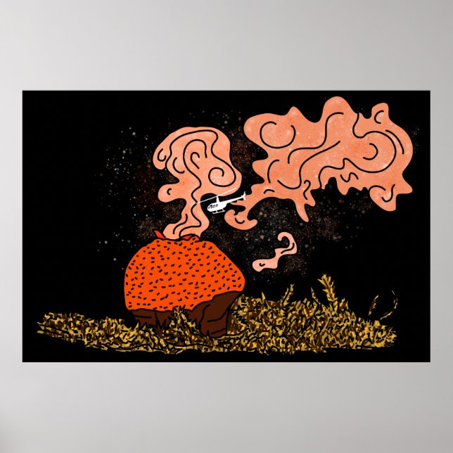 Helikopter Puffball Mushroom Poster (Framsidan)