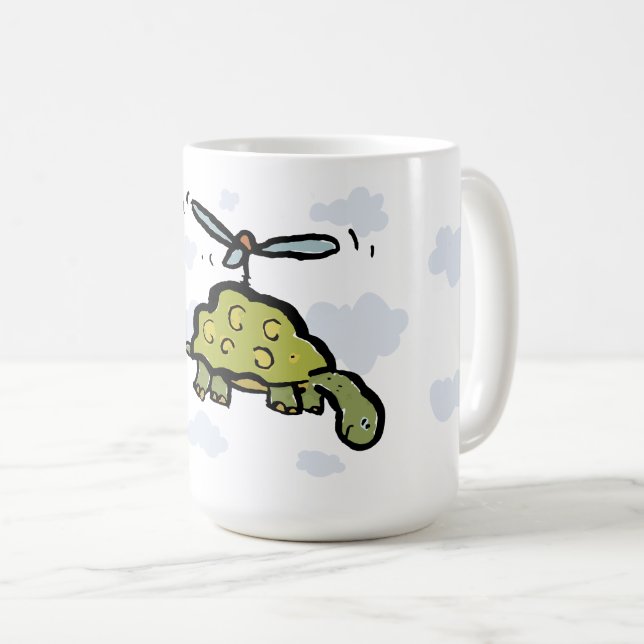 helikopter-sköldpadda kaffemugg (Framsida höger)
