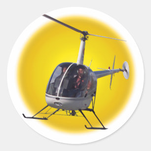 Helikopter Stickers Roligt Helicopter Gift & Stick Runt Klistermärke