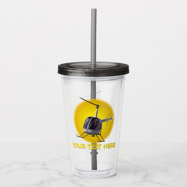 Helikopter Tumbler Personlig Chopper-presenter Take Away Mugg (Framsida)
