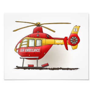 Helikopterambulans Fototryck