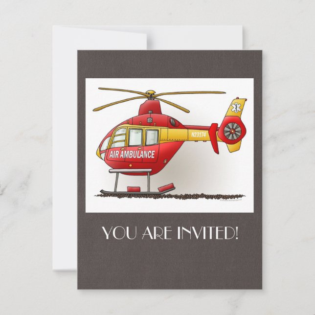 Helikopterambulans Inbjudningar (Framsida)
