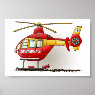 Helikopterambulans Poster
