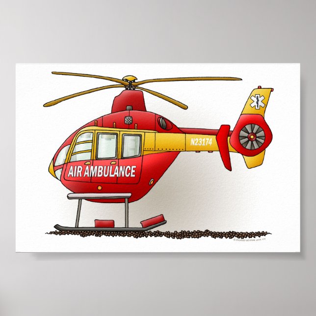 Helikopterambulans Poster (Framsidan)