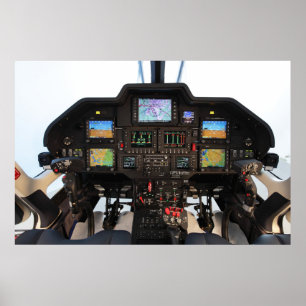 Helikoptercockpit Poster