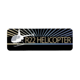 Helikopterflygplan Returadress Etikett
