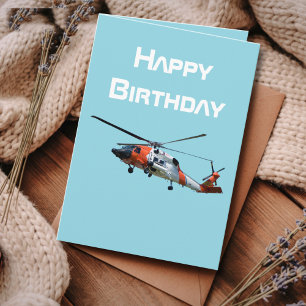 Helikopterfoto för Pilot, Luftfartsfödelsedag Helgkort