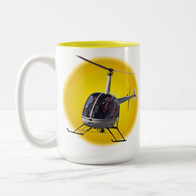 Helikopterkaffe Mugg Coola Helicopter Kopp och gåv (Vänster)