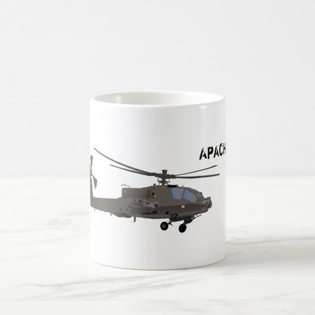 Helikoptermugg för AH-64 Apache Kaffemugg (Center)