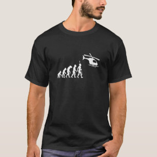 Helikopterpilot Aviation Heartbeat Rolig Evolutio T Shirt