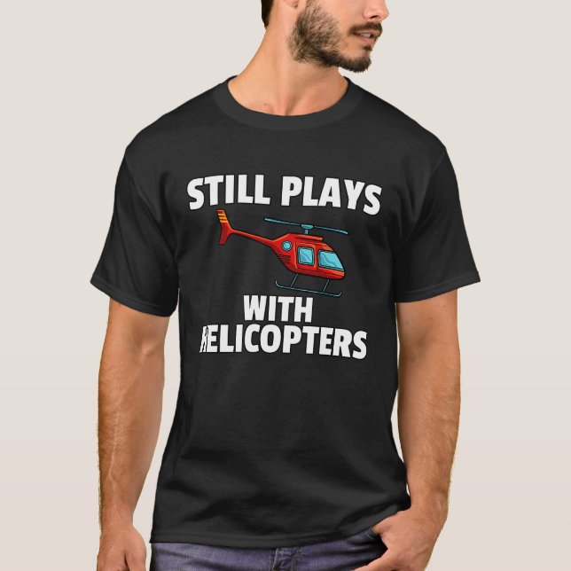 Helikopterpilot  Flygare Flygbolags Pilot T Shirt (Framsida)