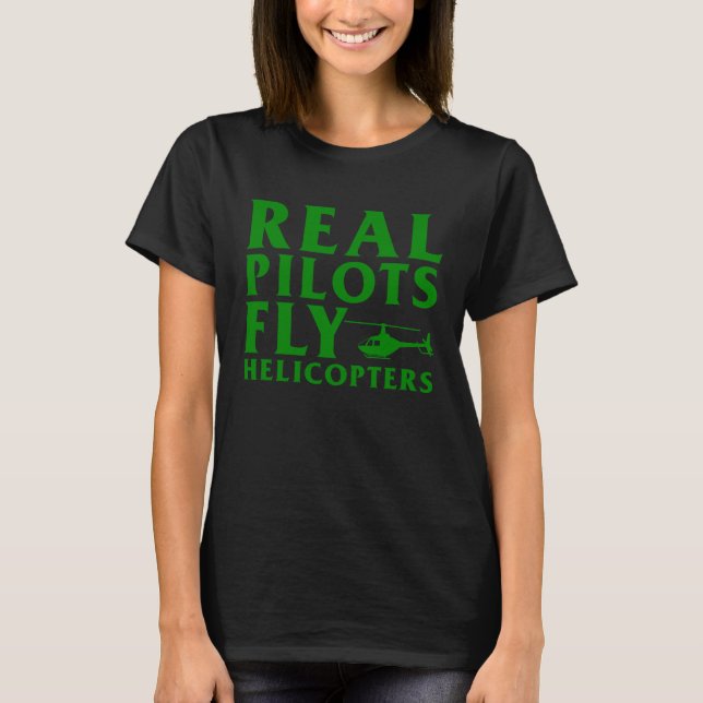 Helikopterpilot För manar Women Flight Instructor T Shirt (Framsida)