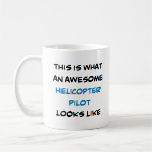 Helikopterpilot från fantastisk kaffemugg