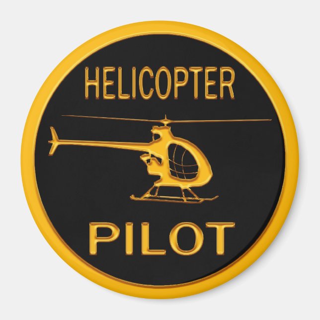 Helikopterpilot Magnet (Framsidan)