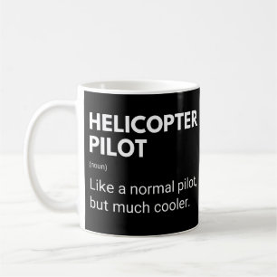 Helikopterpilot som en vanlig pilot men coolare kaffemugg
