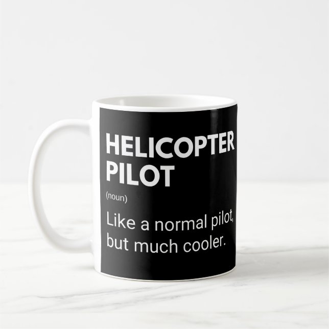 Helikopterpilot som en vanlig pilot men coolare kaffemugg (Vänster)
