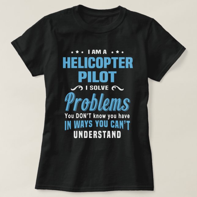Helikopterpilot T Shirt (Design framsida)