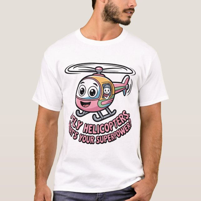 Helikopterpilotritning – Jag Flyger Helikoptrar Su T Shirt (Framsida)