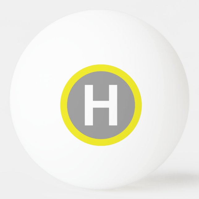 Helikopterplattforms skylt pingisboll (Framsidan)