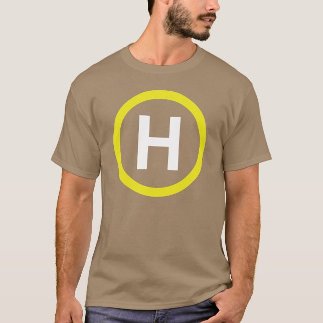 Helikopterplattforms skylt t-shirt (Framsida)