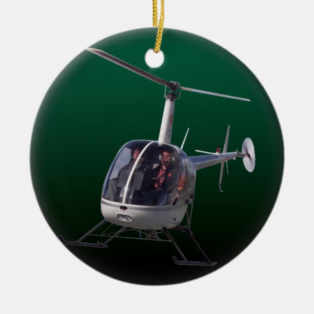 Helikopterprydnaden personifierar julgransprydnad keramik (Framsidan)