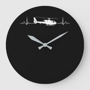 Helikopterpulsslag för piloter och helikoptrar stor klocka