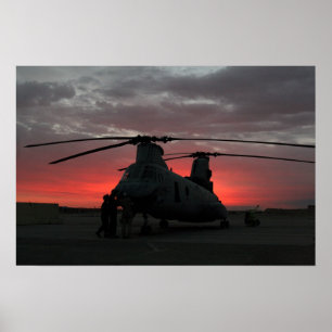 Helikoptersoluppgång Poster