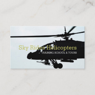 Helikoptrar Pilotutbildning Tours Flygskola Visitkort