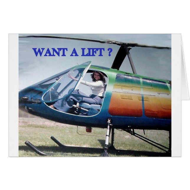 helikoptrar, soffpotatis hälsningskort (Framsidan Horizontal)