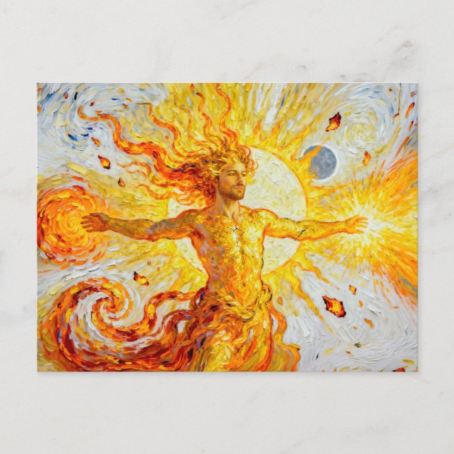 Helios God of the Sun from Greek Mythology Vykort (Framsida)