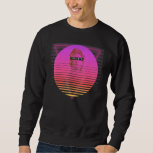 Helios Grekiska statue Retro Vaporwave Aesthetic 8 Lång Ärmad Tröja