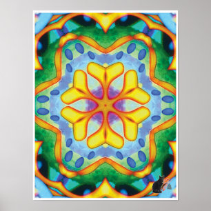 Helios Kinetic Collage Kaleidoscope Poster